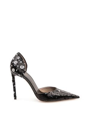 Tom Ford Sequin-Embroidered Pointed-Toe Pumps - Metallic