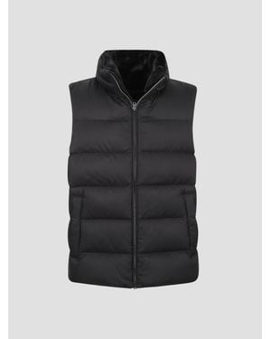 Herno Aren D El Le Zip Vest - Black