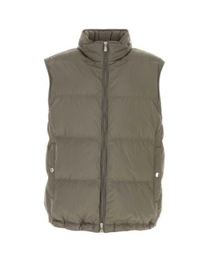 Brunello Cucinelli Sleeveless Down Vest Jacket - Green
