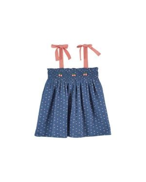 Emile Et Ida Emile & Ida Top Bretelle "Brode Main" - Blue