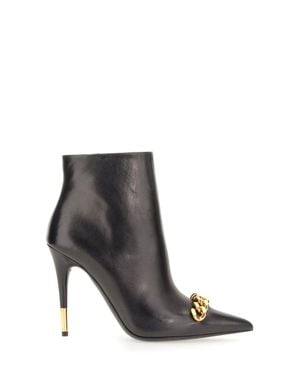 Tom Ford Leather Boot - Gray