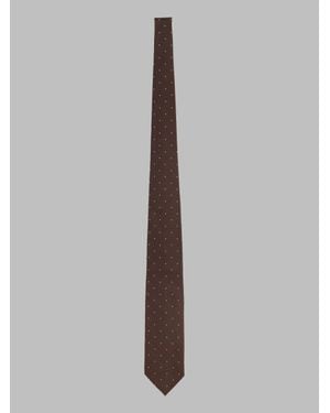 Tom Ford Tie Jacquard Silk 8 Cm Ties & Bow - Brown