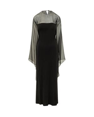 Alberta Ferretti Elegant Long Suit With Unique Inserts - Black