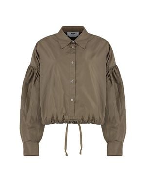 MSGM Relaxed Solid Shirt - Brown
