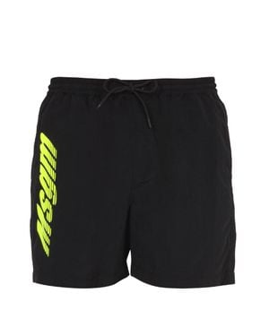 MSGM Logo Print Bermuda - Black