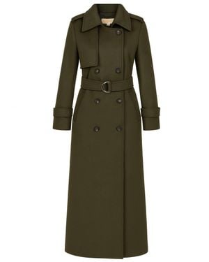 MICHAEL Michael Kors Belted Trench Coat - Green