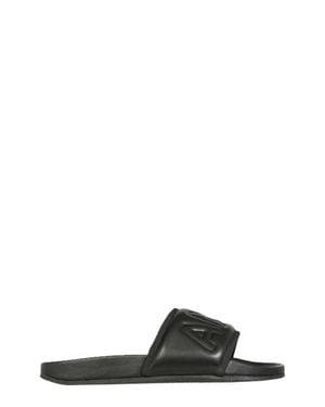 Ambush Leather Slide Sandals - Black