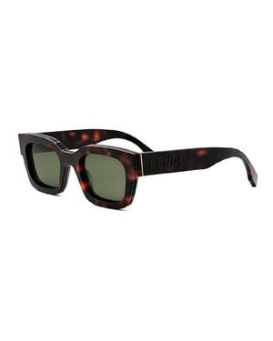 Fendi Mini Square Sunglasses - Black