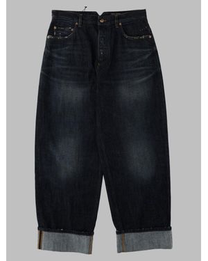 Dolce & Gabbana Wide-Leg Cuffed Jeans - Black