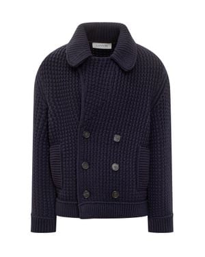 Lanvin Knit Wool Jacket - Blue