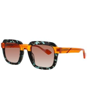 Face A Face Square Acetate Sunglasses 51-25-148 - Black