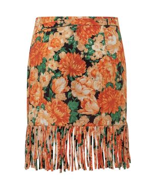 Pinko High-Waisted Mini Skirt - Orange