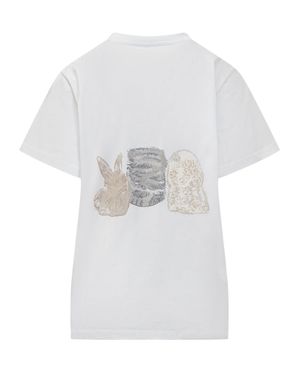 Ganni Cute Animals T-Shirt - White