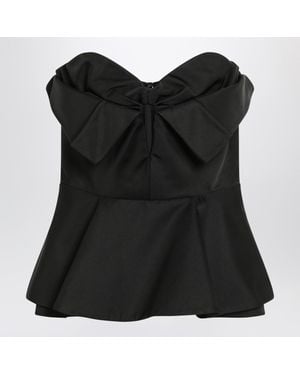 McQueen Strapless Corset Top - Black