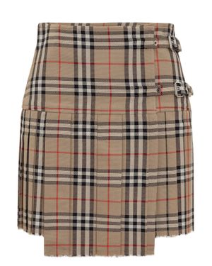 Burberry Chic Mini Skirt - Natural