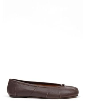 Maison Margiela 100% Cow Leather Flat Shoes For - Brown