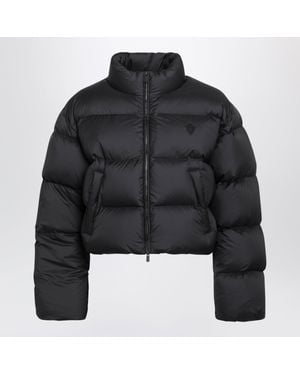 Gucci Mini Padded Quilted Zip Jacket With High Neck - Black