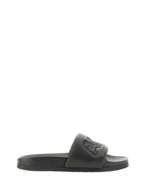Ambush Leather Slippers - Black