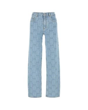 KENZO Embroidered Denim Jeans - Blue