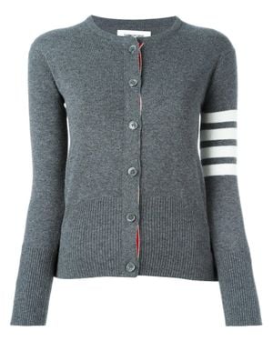 Thom Browne 4-Bar Striped Cardigan - Blue