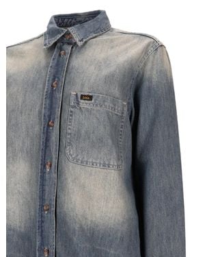 Lois Style Denim Button-Up Shirt - Blue