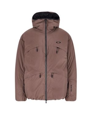 Oakley Hooded Puffer Jacket - Brown
