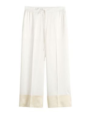 TOTEME Satin Drawstring Pants - White