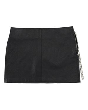 Alexander Wang Leather Miniskirt - Black