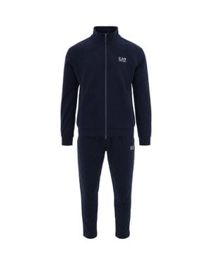 EA7 Zip-Up Track Jacket And Jogger Pants Set - Blue