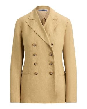 Ralph Lauren Elegant Linen Coat For - Natural