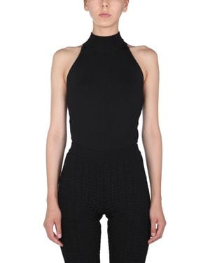Givenchy Cutout Knitted Turtleneck Top - Black