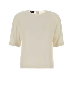 Giorgio Armani Silk T-Shirt For - White