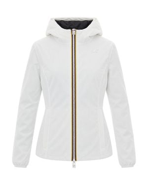 K-Way Hooded Zip Front Jacket - White