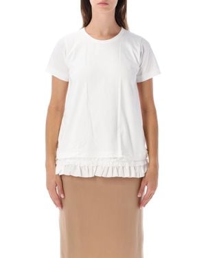Comme des Garçons Girl Ruffle Cotton T-Shirt - White