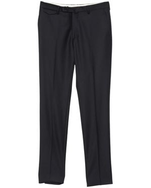 Tagliatore Virgin Wool Pants With Soft Lining - Blue