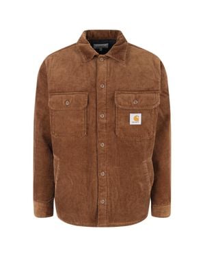 Carhartt Corduroy Shirt Jacket With Flap Pockets - Brown