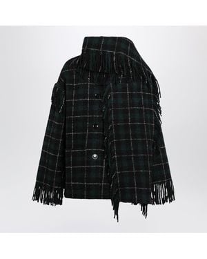 TOTEME Check Jacket With Scarf Detail - Black