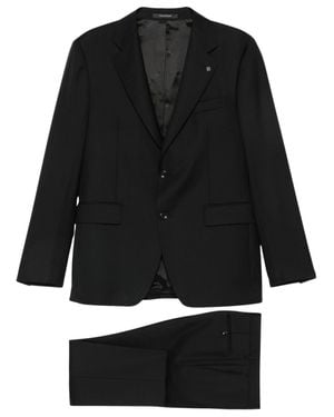 Tagliatore Virgin Wool Suit Pants With Cupro Lining - Black