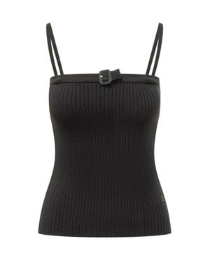 Courreges Chic Mini Bucle Top - Black