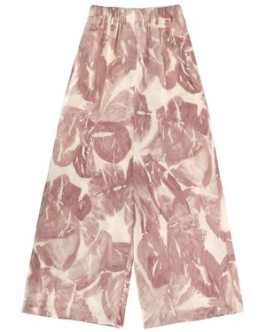 Alysi Silk Pants - Pink