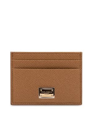 Dolce & Gabbana Premium Vitello Leather Cardholder - Brown
