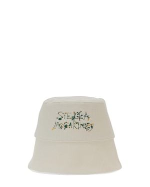 Stella McCartney Embroidered Bucket Hat - White