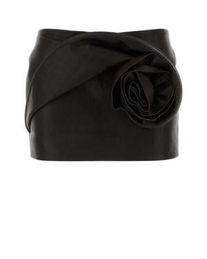 Magda Butrym Re26Leather24Skirtdarkbrown - Black