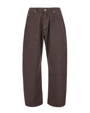Jacquemus Straight High-Waist Five-Pocket Jeans - Brown
