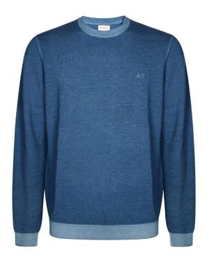 Sun 68 Chic Rice Knit Sweater For - Blue