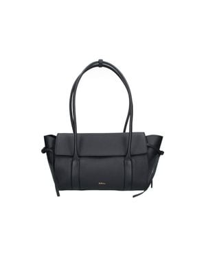 Mulberry Structured Leather Tote Bag - Black