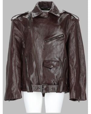 Saint Laurent Giacca Biker - Brown