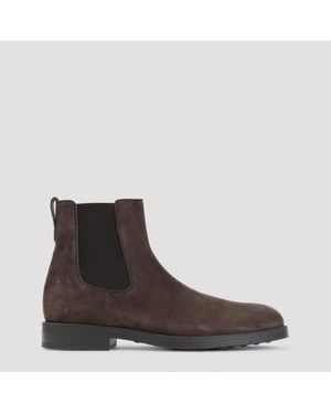 Tod's Suede Chelsea Ankle Boots - Brown