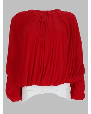 Magda Butrym Sculpted Statement Top For - Red