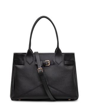 Ballantyne Kate Medium Small-Grain Calf Leather Tote Bag - Black